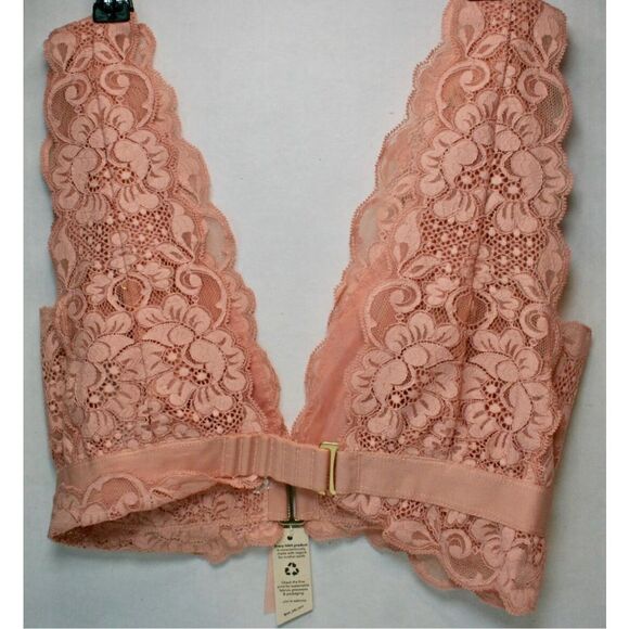 Free People HAH! NWT size XS pink lace bralette Got Ur Back - Picture 4 of 11